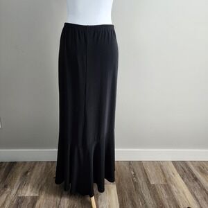 Artex Maxi Skirt Womens Medium Black Mermaid Hem Stretch Goth Minimalist Witchy